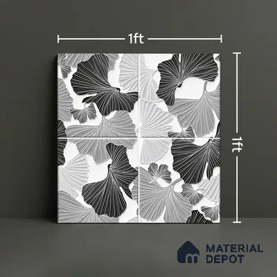 Floral Wall Tile TL 07244 Florina 1001 1 ft x 1 ft Ceramic Glossy Finish - 9 mm  | 2 mm Spacer is Mandatory | Please Expect a Slight Variation of Pattern (Sample)